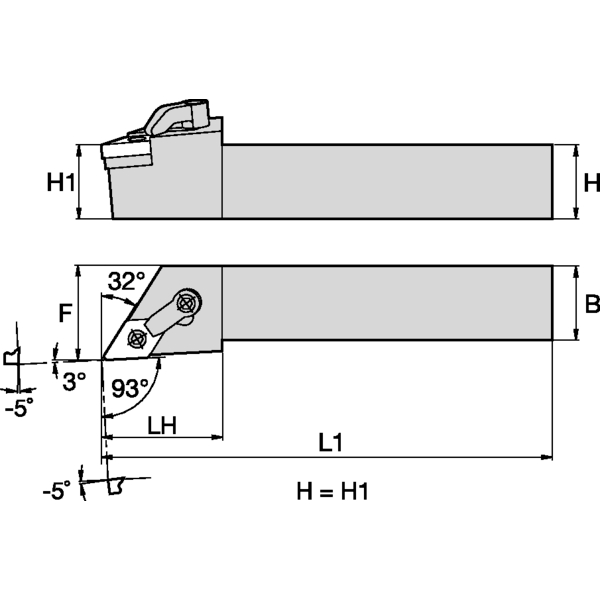 M Clamping Holder W25.0mm L15