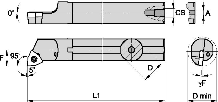 S Clamping Boring Bar D16.0mm~