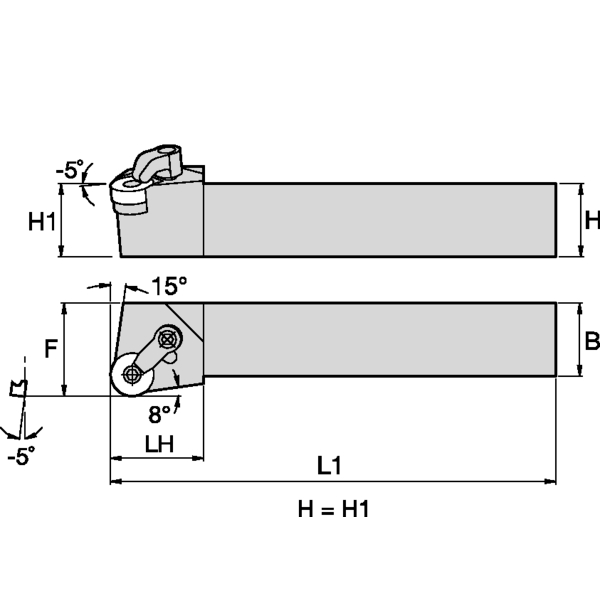 M Clamping Holder W25.0mm L15