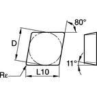 Laydown Grooving Insert