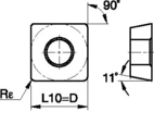 Screw-On • SPMT Insert • Positive • MF
