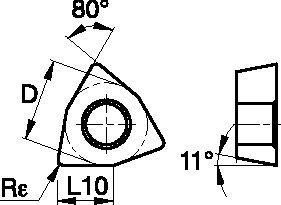 Screw-On • WPMT Insert • Positive • LF