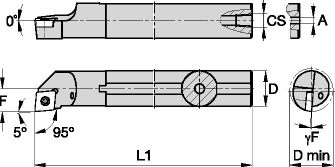 S Clamping Boring Bar D12.0mm
