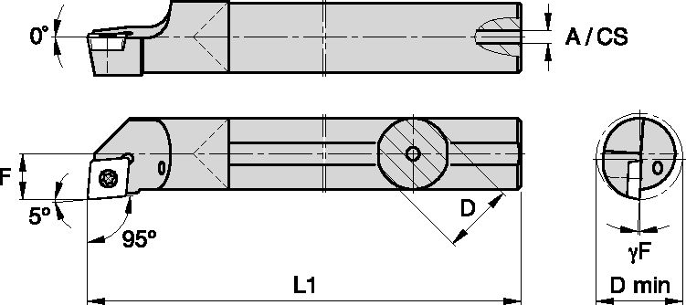 S Clamping Boring Bar D8.0mm