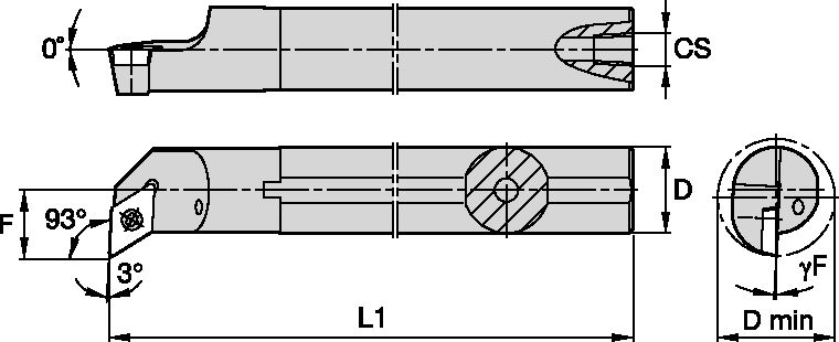 S Clamping Boring Bar D12.0mm