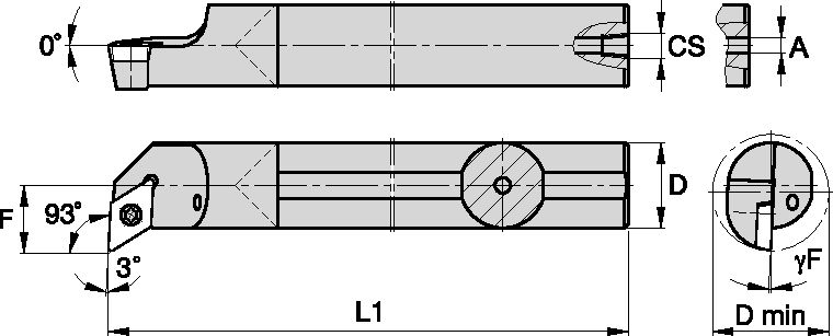 S Clamping Boring Bar D16.0mm