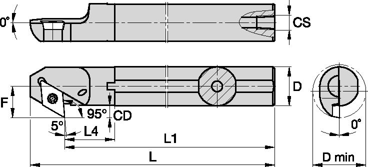 S Clamping Boring Bar D12.0mm