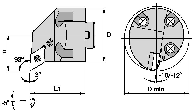 P Boring Head D32.0mm  L41.3mm