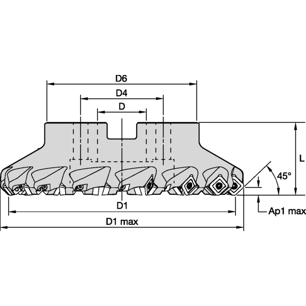KSSM 45 BB SHELL MILL D=63 Z=5