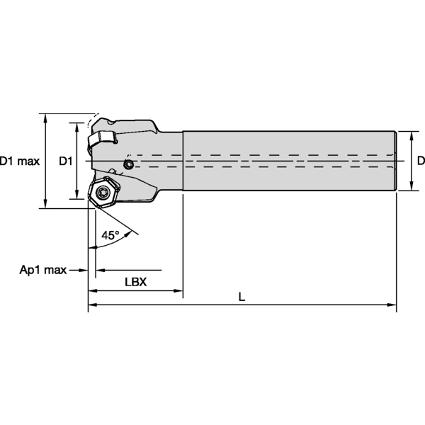 DODEKA MINI 45 END MILL D=32