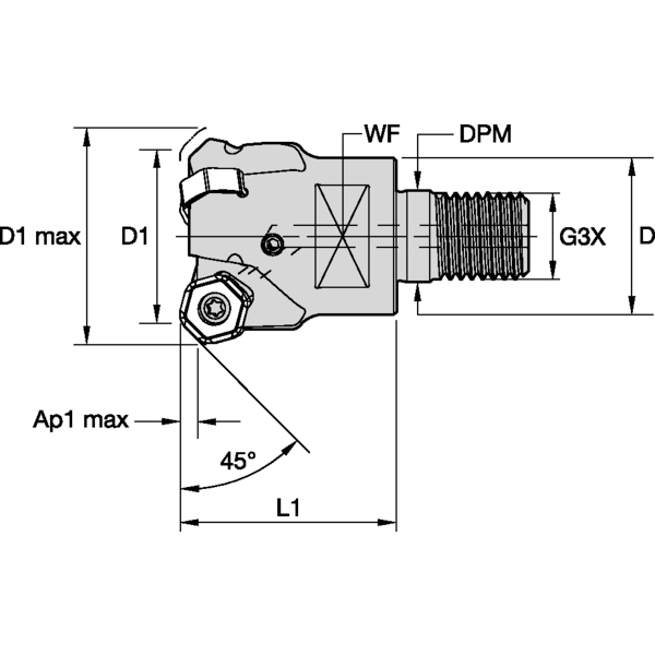 DODEKA MINI 45 SCREW-ON EM D=