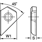 BF Insert • 45° chamfer