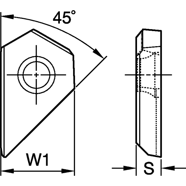 BF Insert • 45° chamfer