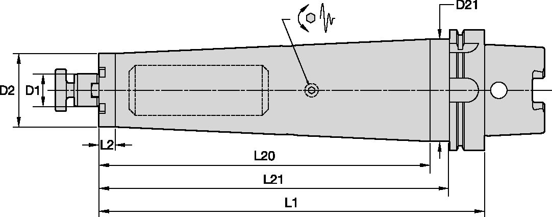 22MM TUNABLE SMA X260MM HSK63A