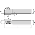 C Clamping Holder W25.0mm L15