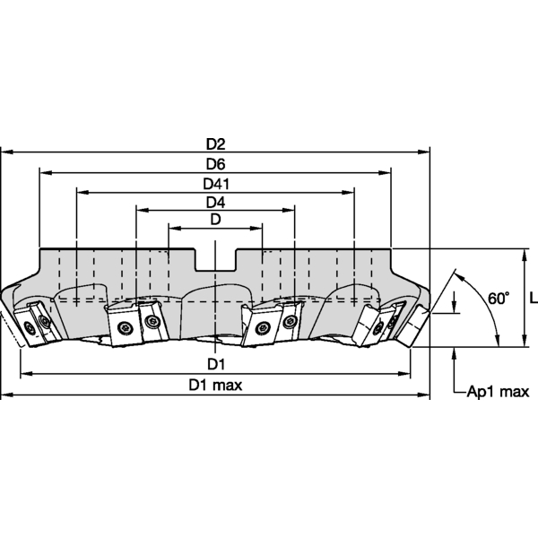 MEGA 60 SHELL MILL D=200 Z=9