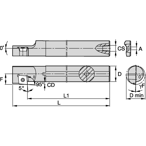 S Clamping Boring Bar D16.0mm