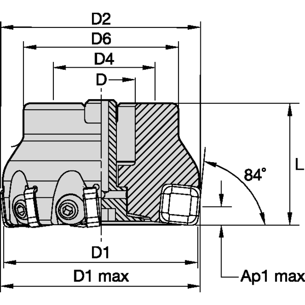 KSSR 84 SHELL MILL D=100 Z=10