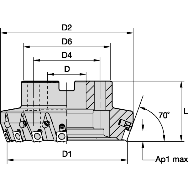 SHELL MILL 70° D80 Z10