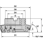 SHELL MILL 70° D80 Z10