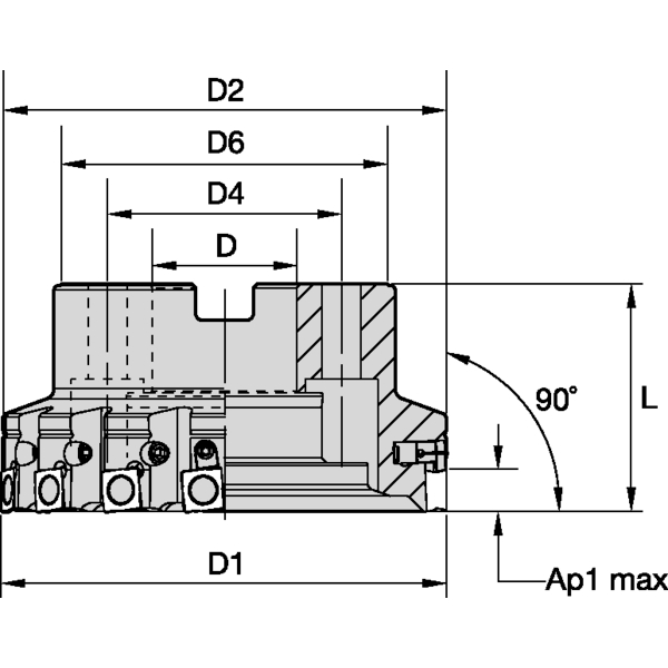 SHELL MILL 90° D200 Z12